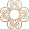 Ekena Millwork Cohen Wood Fretwork Pierced Ceiling Medallion, Alder, 26"OD x 8 7/8"ID x 3/8"T CMWP26X26X0375COAL - alternate 1